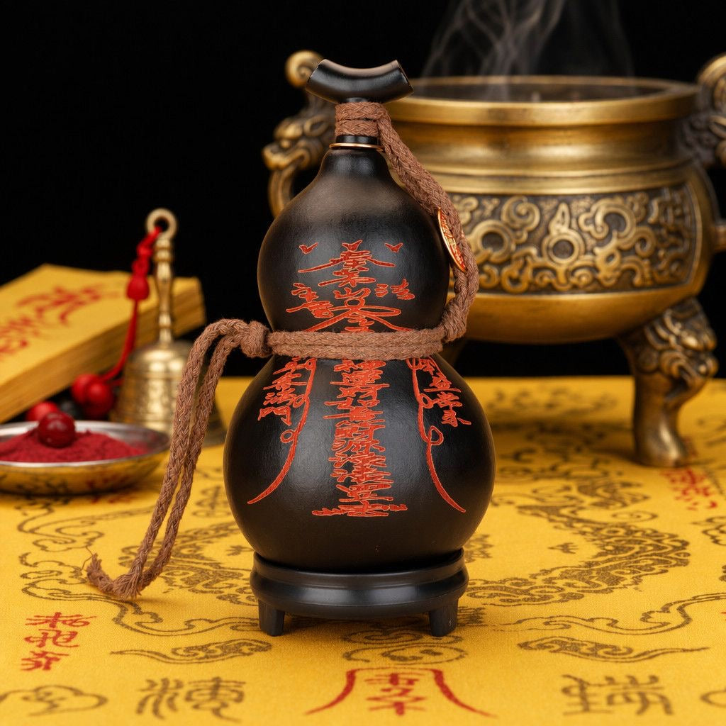 黑色手雕酒葫蘆