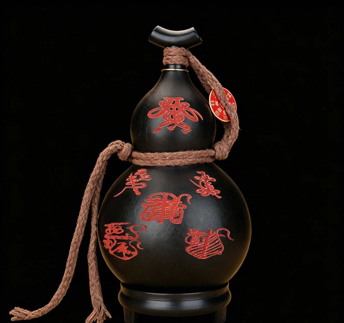 黑色手雕酒葫蘆