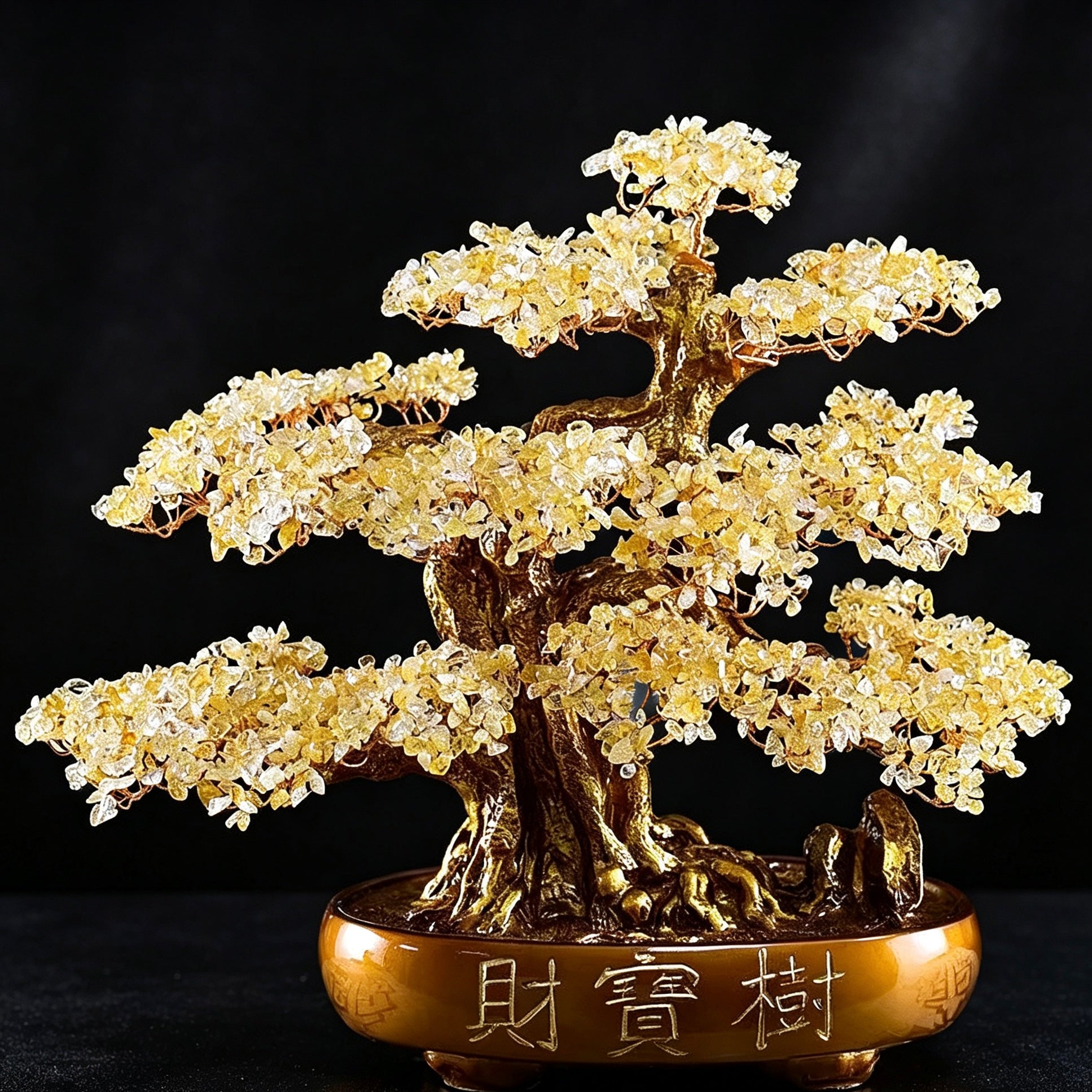 天然水晶發財樹